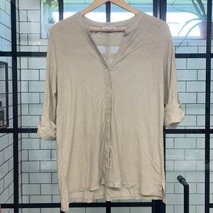 James Perse 3/4 sleeved button down